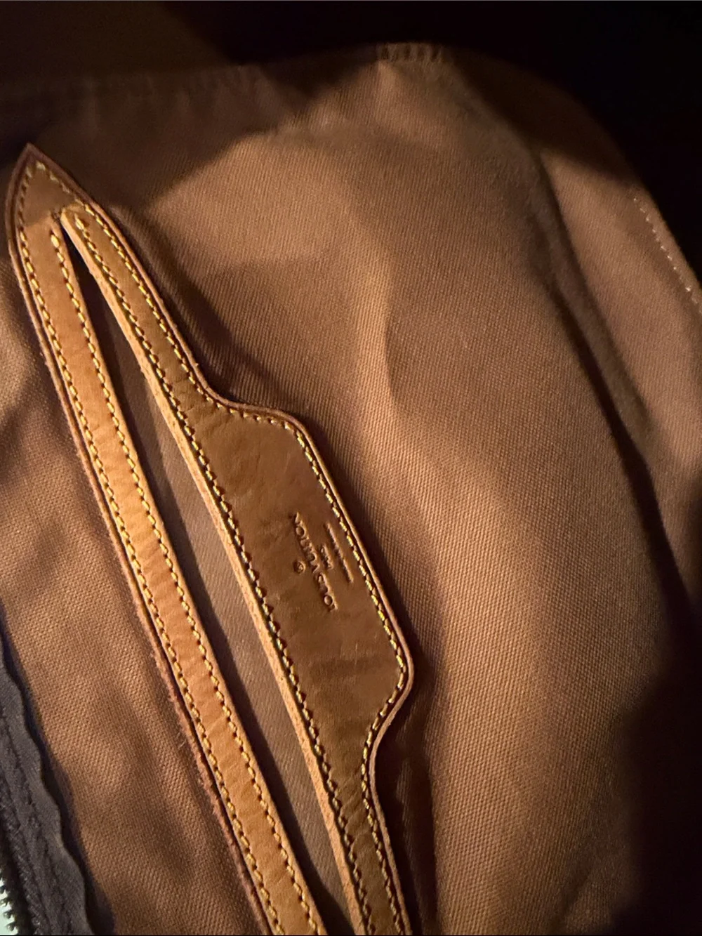 Louis Vuitton Brown Monogram Duffel with Tan Leather Straps